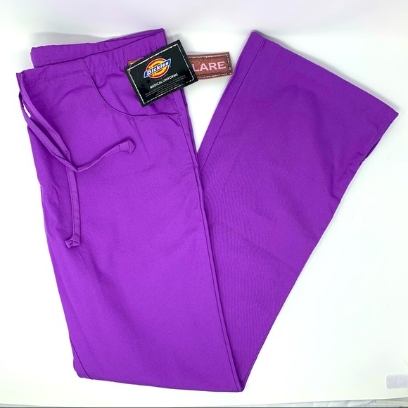 Dickies Pants - NWT Women’s Dickies Purple Flare Scrub Pants